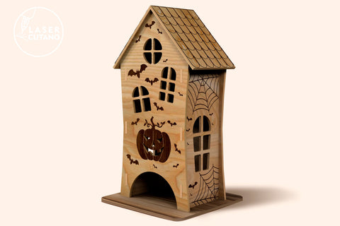 3D HALLOWEEN HOUSES Bundle SVG LaserCutano 