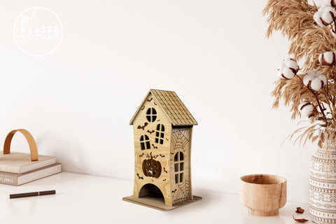 3D HALLOWEEN HOUSES Bundle SVG LaserCutano 