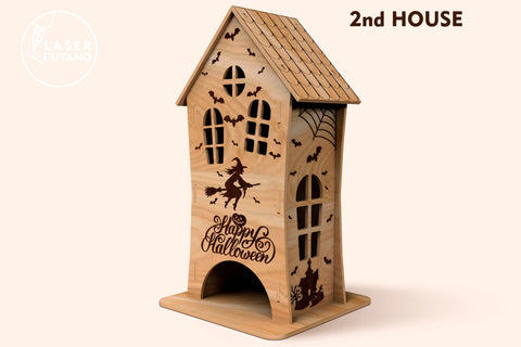 3D HALLOWEEN HOUSES Bundle SVG LaserCutano 