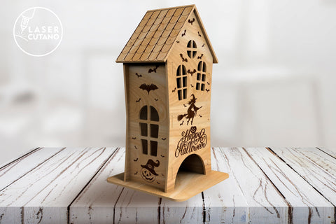 3D HALLOWEEN HOUSES Bundle SVG LaserCutano 