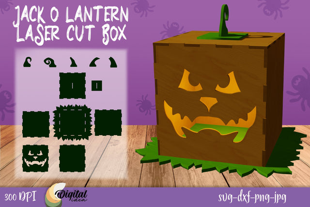 3D Halloween. Jack o Lantern Laser Cut. Halloween Decor. SVG Evgenyia Guschina 