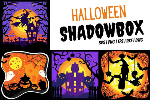 3D Halloween Shadowbox SVG Bundle SVG SvgOcean 