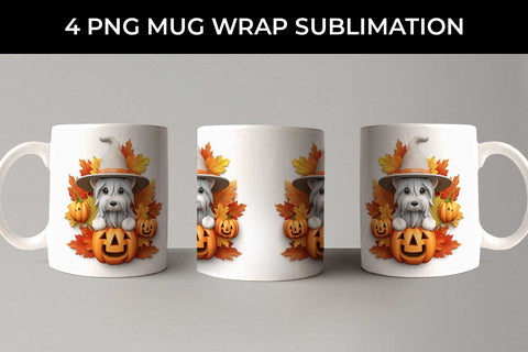 3D Halloween Westie Dog Mug Wrap Sublimation PNG Bundle Free For Commercial Use Sublimation Sintegra 