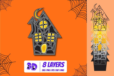 3D Haunted houses SVG Cut File SVG SvgOcean 