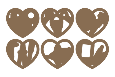 3D heart with engineering element bundle SVG MD JOYNAL ABDIN 