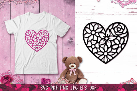 3D Heart,Heart Flower,Heart Paper Cut File,3D Valentines SVG SVG goodfox86 
