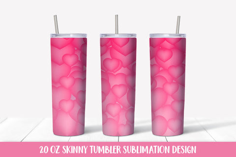 3d hearts skinny tumbler sublimation wrap Sublimation LaBelezoka 