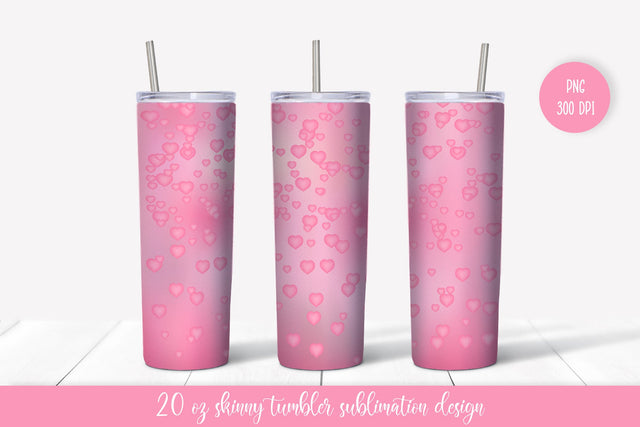3d hearts tumbler sublimation. Valentines tumbler wrap Sublimation LaBelezoka 