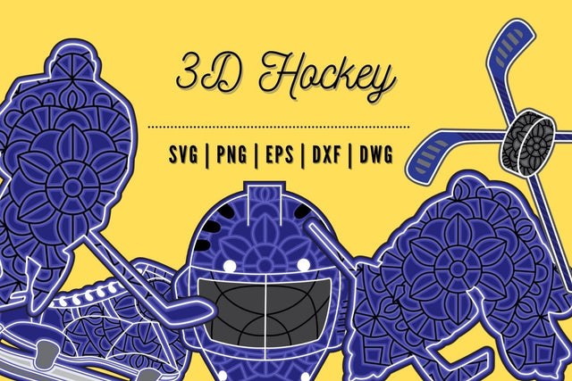 3D Hockey SVG Bundle SVG SvgOcean 