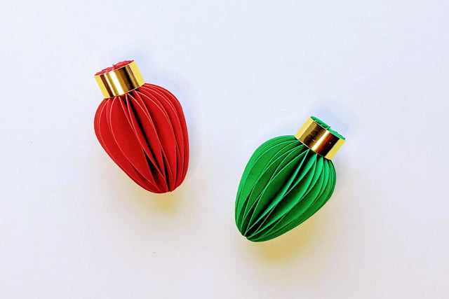 3D Honeycomb Christmas Light Bulb SVG 3D Paper Risa Rocks It 