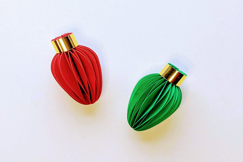 3D Honeycomb Christmas Light Bulb SVG 3D Paper Risa Rocks It 