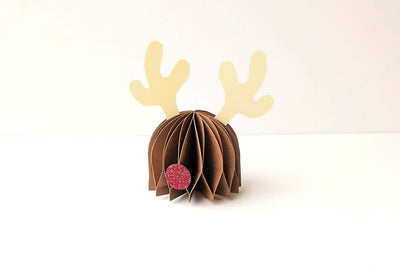 3D Honeycomb Christmas Reindeer Face SVG 3D Paper Risa Rocks It 