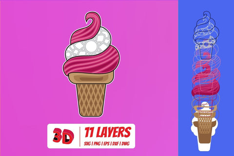3D Ice Cream SVG Bundle SVG SvgOcean 