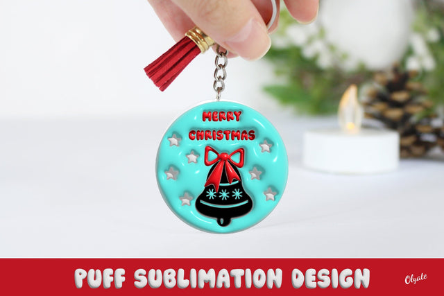 3D Inflated. Christmas Keychain Sublimation. Sublimation Olga Terlyanskaya 
