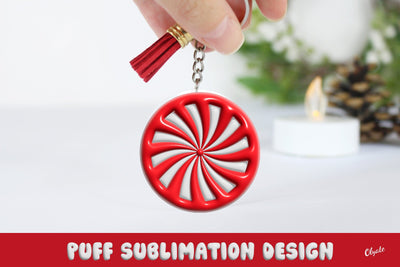 3D Inflated Design. Christmas Keychain Sublimation Olga Terlyanskaya 
