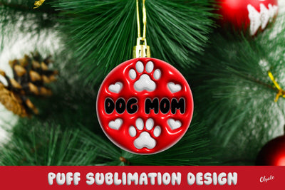 3D Inflated Dog Sign. Dog Mom Ornament PNG Sublimation Olga Terlyanskaya 