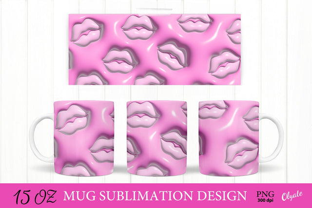 3D Inflated Mug Sublimation. Barbie Style Design 15 OZ Sublimation Olga Terlyanskaya 