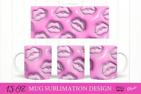 3D Inflated Mug Sublimation. Barbie Style Design 15 OZ Sublimation Olga Terlyanskaya 