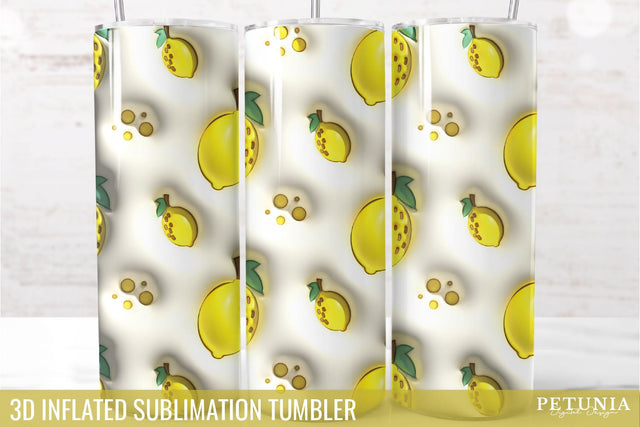 3D Inflated Tumbler wrap | 3D Sublimation Tumbler Wrap Sublimation Petunia Digital Design 