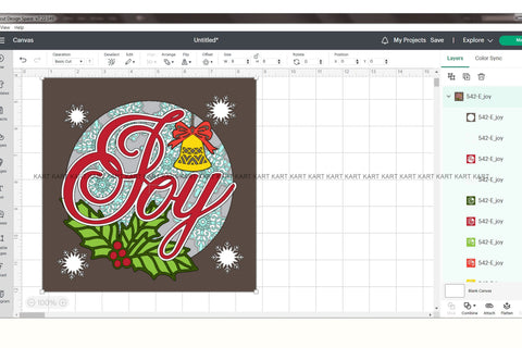 3D Joy Layered Christmas shadow light box svg cut file SVG kartcreationii 