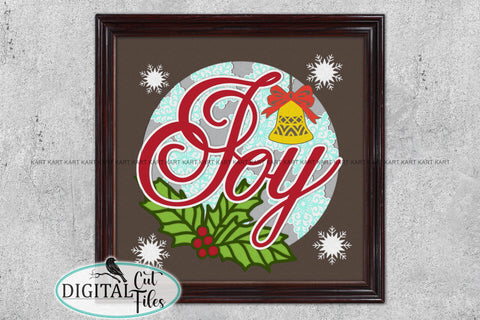 3D Joy Layered Christmas shadow light box svg cut file SVG kartcreationii 