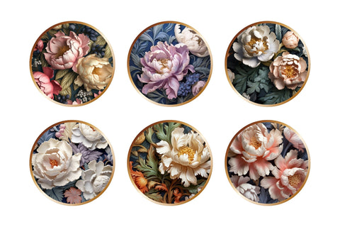 3D Keychain Sublimation Bundle, 3D Flowers PNG Designs Sublimation OrangeBrushStudio 