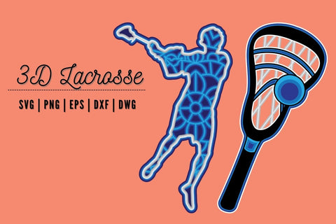 3D Lacrosse SVG Bundle SVG SvgOcean 