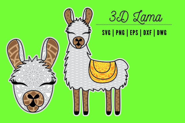 3D Lama SVG Bundle SVG SvgOcean 