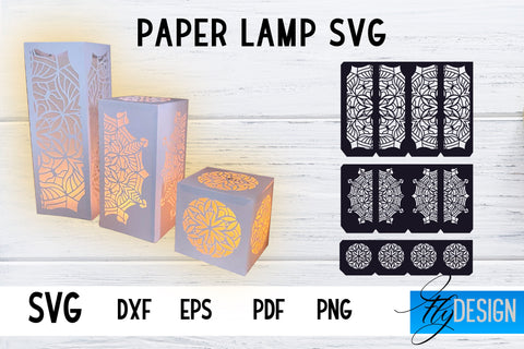 3d Lantern SVG | Paper Lantern Cut Files | Candle Holder SVG | Mandala SVG Fly Design 