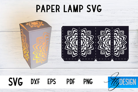 3d Lantern SVG | Paper Lantern Cut Files | Candle Holder SVG | Mandala SVG Fly Design 