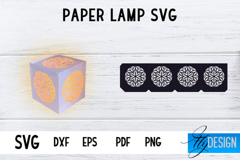 3d Lantern SVG | Paper Lantern Cut Files | Candle Holder SVG | Mandala SVG Fly Design 