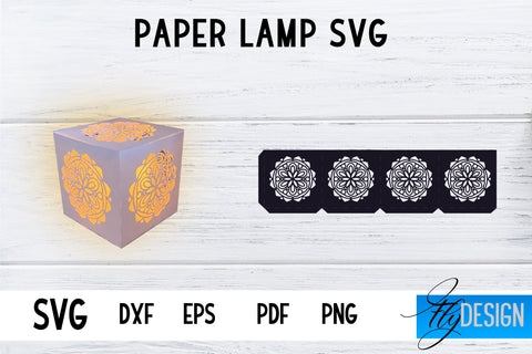 3d Lantern SVG | Paper Lantern Cut Files | Candle Holder SVG | Mandala SVG Fly Design 