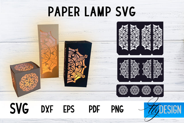 3d Lantern SVG | Paper Lantern Cut Files | Candle Holder SVG | Mandala SVG Fly Design 
