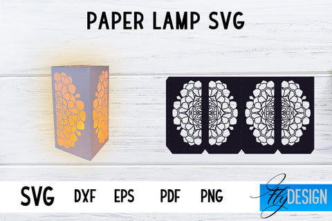3d Lantern SVG | Paper Lantern Cut Files | Candle Holder SVG | Mandala SVG Fly Design 
