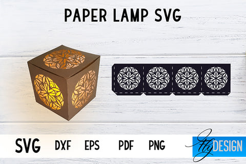 3d Lantern SVG | Paper Lantern Cut Files | Candle Holder SVG | Mandala SVG Fly Design 