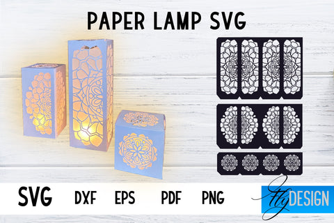 3d Lantern SVG | Paper Lantern Cut Files | Candle Holder SVG | Mandala SVG Fly Design 