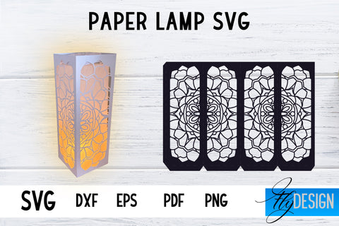 3d Lantern SVG | Paper Lantern Cut Files | Candle Holder SVG | Mandala SVG Fly Design 