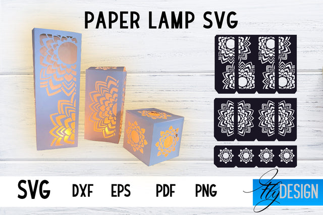 3d Lantern SVG | Paper Lantern Cut Files | Candle Holder SVG | Mandala SVG Fly Design 