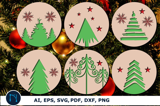 3d Laser Cut Christmas tree decor bundle SVG MD JOYNAL ABDIN 