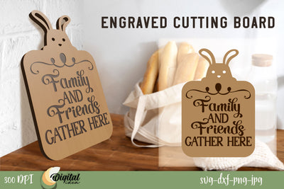 3D Laser Cut Design. Engraved Cutting Boards Laser Cut. SVG. SVG Evgenyia Guschina 