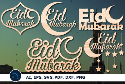 3d laser cut Eid Mubarak SVG bundle SVG MD JOYNAL ABDIN 