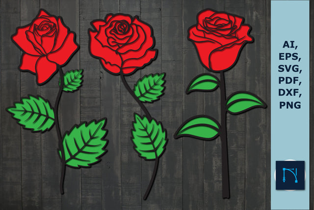3D laser cut layer rose SVG bundle SVG MD JOYNAL ABDIN 
