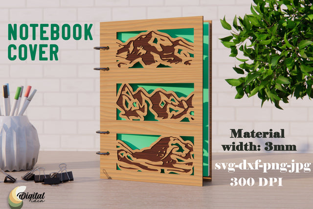 3D Laser Cut. Notebook Cover Laser Cut. Notebook Cover Laser Cut Files SVG Evgenyia Guschina 