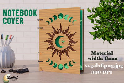 3D Laser Cut. Notebook Cover Laser Cut. Notebook Cover Laser Cut Files SVG Evgenyia Guschina 