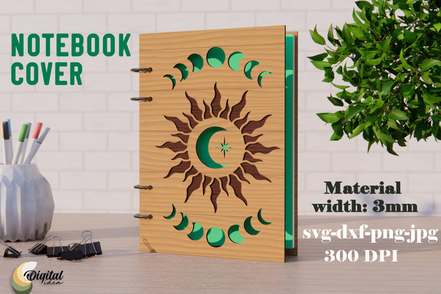 3D Laser Cut. Notebook Cover Laser Cut. Notebook Cover Laser Cut Files SVG Evgenyia Guschina 