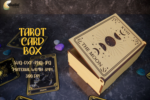 3D Laser Decor. Gift Box SVG. Tarot Card Box Laser Cut. SVG Evgenyia Guschina 
