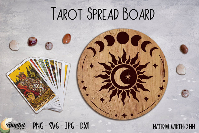 3D Laser Decor. Magic SVG. Tarot Spread Board Laser Cut. SVG Evgenyia Guschina 