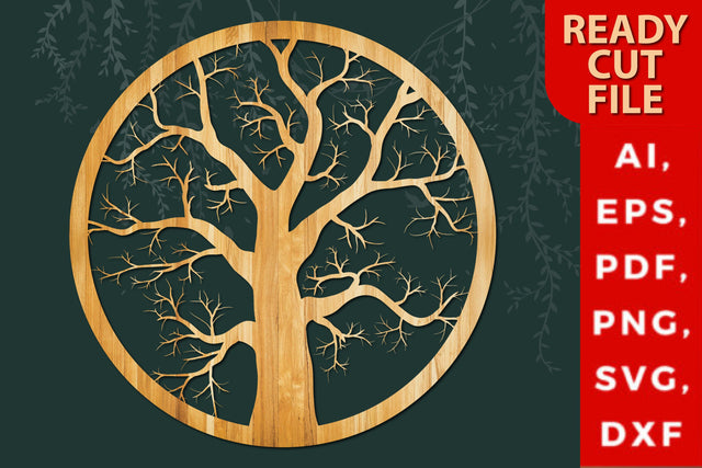 3d laser/paper cut tree SVG in a circle SVG MD JOYNAL ABDIN 