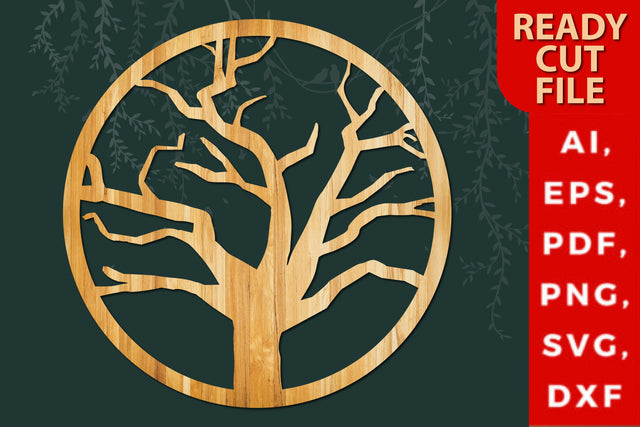 3d laser/paper cut tree SVG in a circle SVG MD JOYNAL ABDIN 