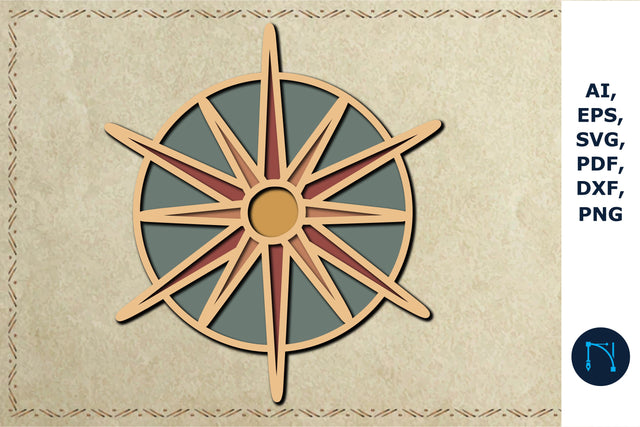 3d layer boho sun SVG cut file SVG MD JOYNAL ABDIN 